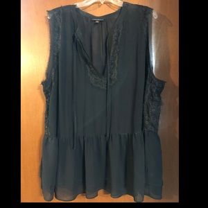 Lane bryant sheer black top